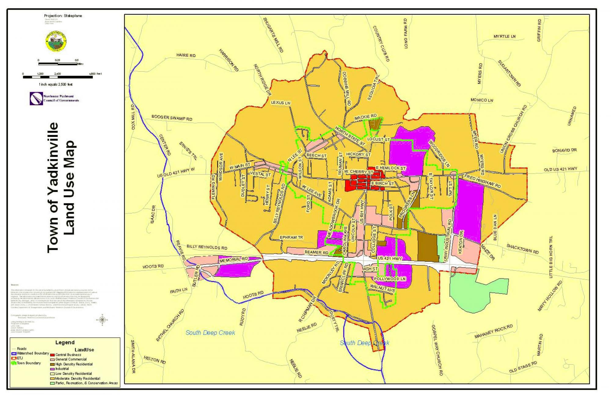 Town of Yadkinville Land Use Map